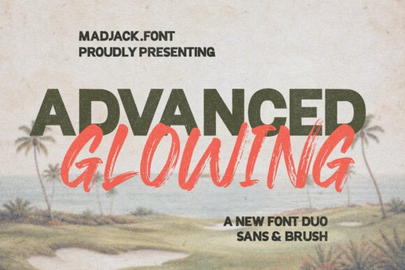 Advance Glowing: A Retro Font Duo for Bold Branding