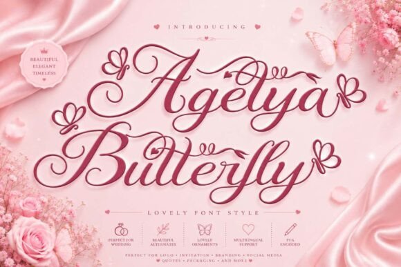 Agetya Butterfly: A Handwritten Font for Digital Design