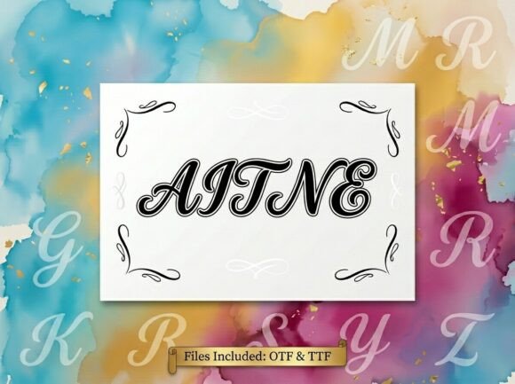 Aitne Font: Elegant Script for Handmade Labels