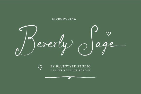Beverly Sage: A Handwritten Font for Authentic Brands