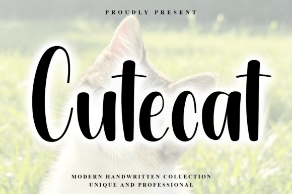 Cutecat Font: A Crisp Handwritten Typeface for Editorial Design