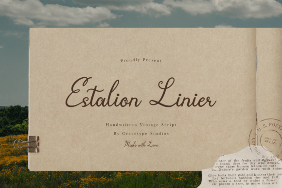 Estalion Linier: A Handwritten Font for Branding