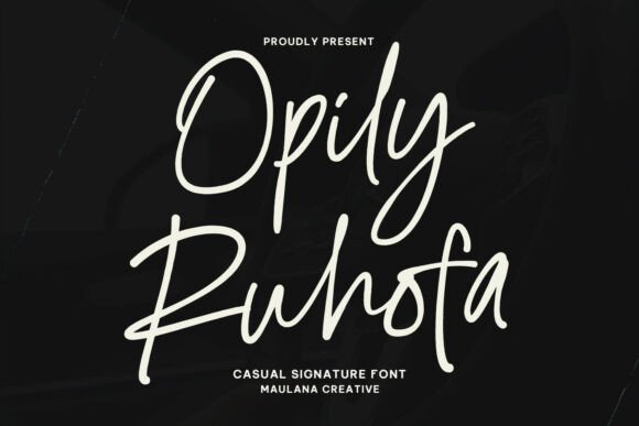 Opily Ruhofa: A Signature Font for Editorial Design
