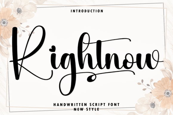 Rightnow Font: Elegant Script for Crafters