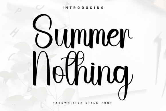 Summer Nothing: A Handwritten Font for Warm Branding