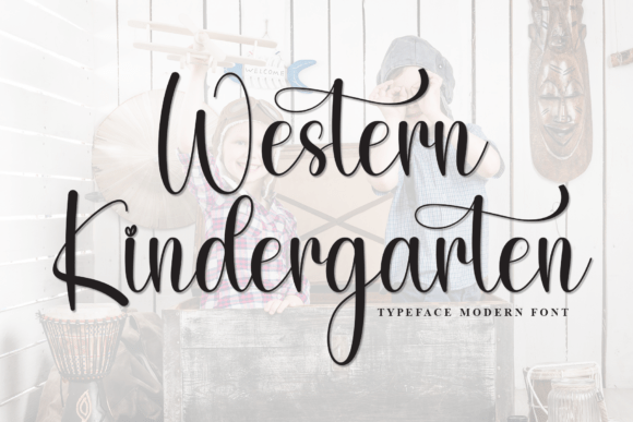 Western Kindergarten: A Playful Handwritten Font for Editorial Design
